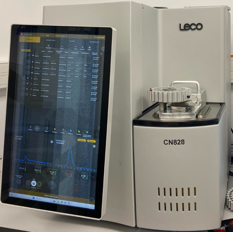 Analizador de carbono para los cultivos